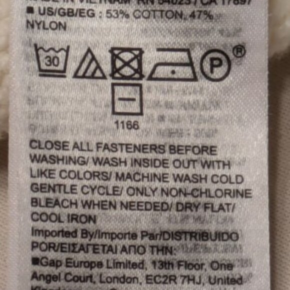 GAP CashSoft Crew Long Sleeve Womens Medium 6 Button Front Ivory Frost - Picture 13 of 14